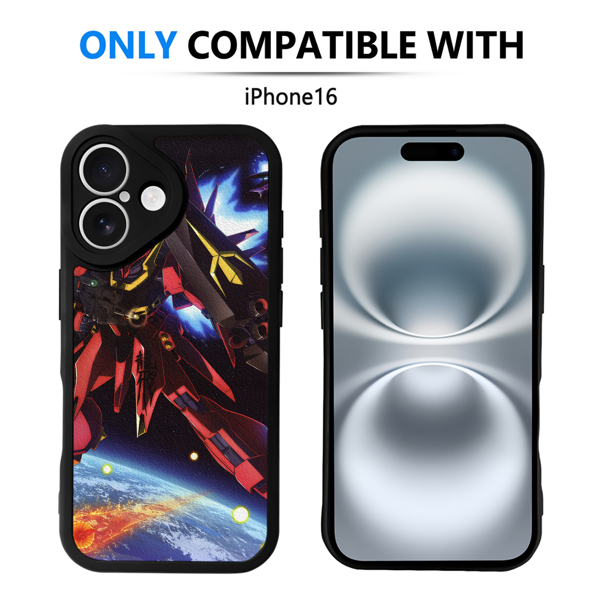 （画像用） 機動戦士ガンダム Mobile Suit Gundam 【iPhone 16シリーズ対応】シリコンスマホケース（レザー調） 材質：シリコン